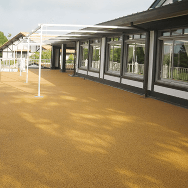 兵庫県廣野ゴルフ倶楽部 クラブハウス屋上テラス ゴムチップ舗装