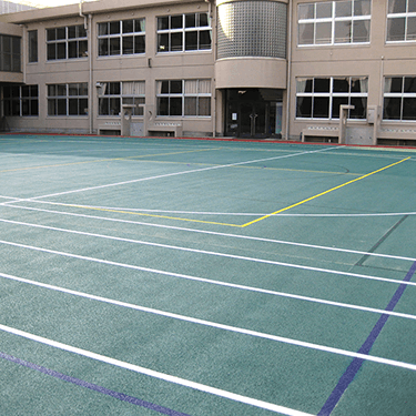 京都府京都市 京都文教短期大学付属小学校ゴムチップ舗装